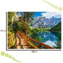 Puzzle układanka 1000 elementów Jezioro Braies Włochy 68 x 47 cm CASTORLAND