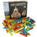 Klocki magnetyczne LED magnetic sticks duże patyczki świecące dla małych dzieci 102 elementy