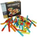 Klocki magnetyczne LED magnetic sticks duże patyczki świecące dla małych dzieci 76 elementów