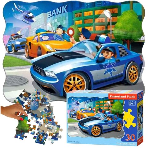 Puzzle układanka 30 elementów Police Chase - Policja 4+ CASTORLAND