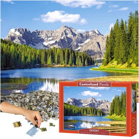 Puzzle układanka 3000 elementów Jezioro Misurina we Włoszech 92 x 68 cm CASTORLAND