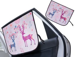 Osłona Zaslona szyby do auta kurtyna magnetyczna przeciwsłoneczna jelenie