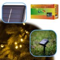 Lampki solarne ogrodowe LED choinkowe świąteczne łańcuch świetlny 20m 200LED ciepły